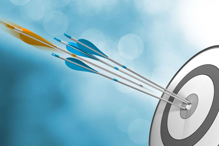 arrows in an archery target illustrate effectiveness of our GIS training